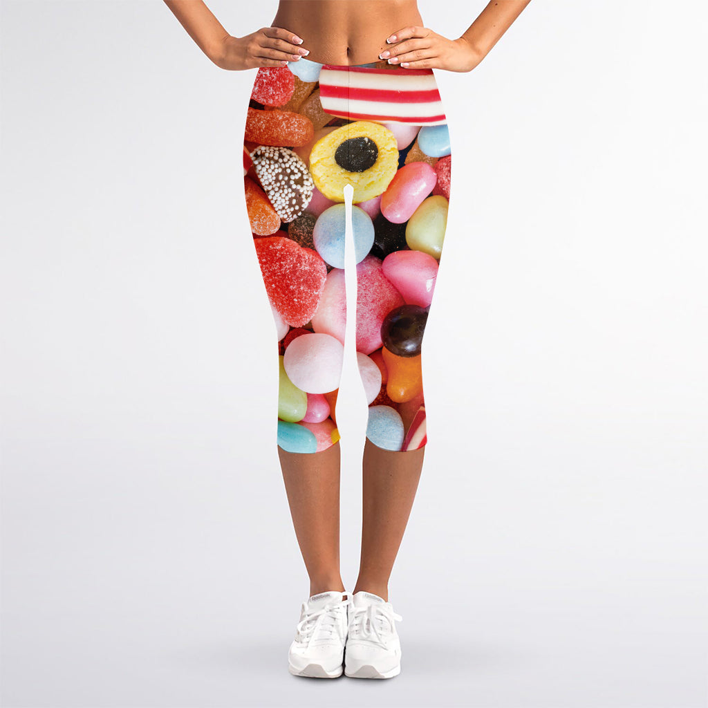 Colorful Candy And Jelly Print Women's Capri Leggings