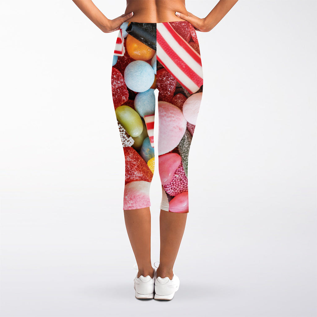 Colorful Candy And Jelly Print Women's Capri Leggings