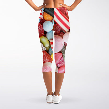 Colorful Candy And Jelly Print Women's Capri Leggings