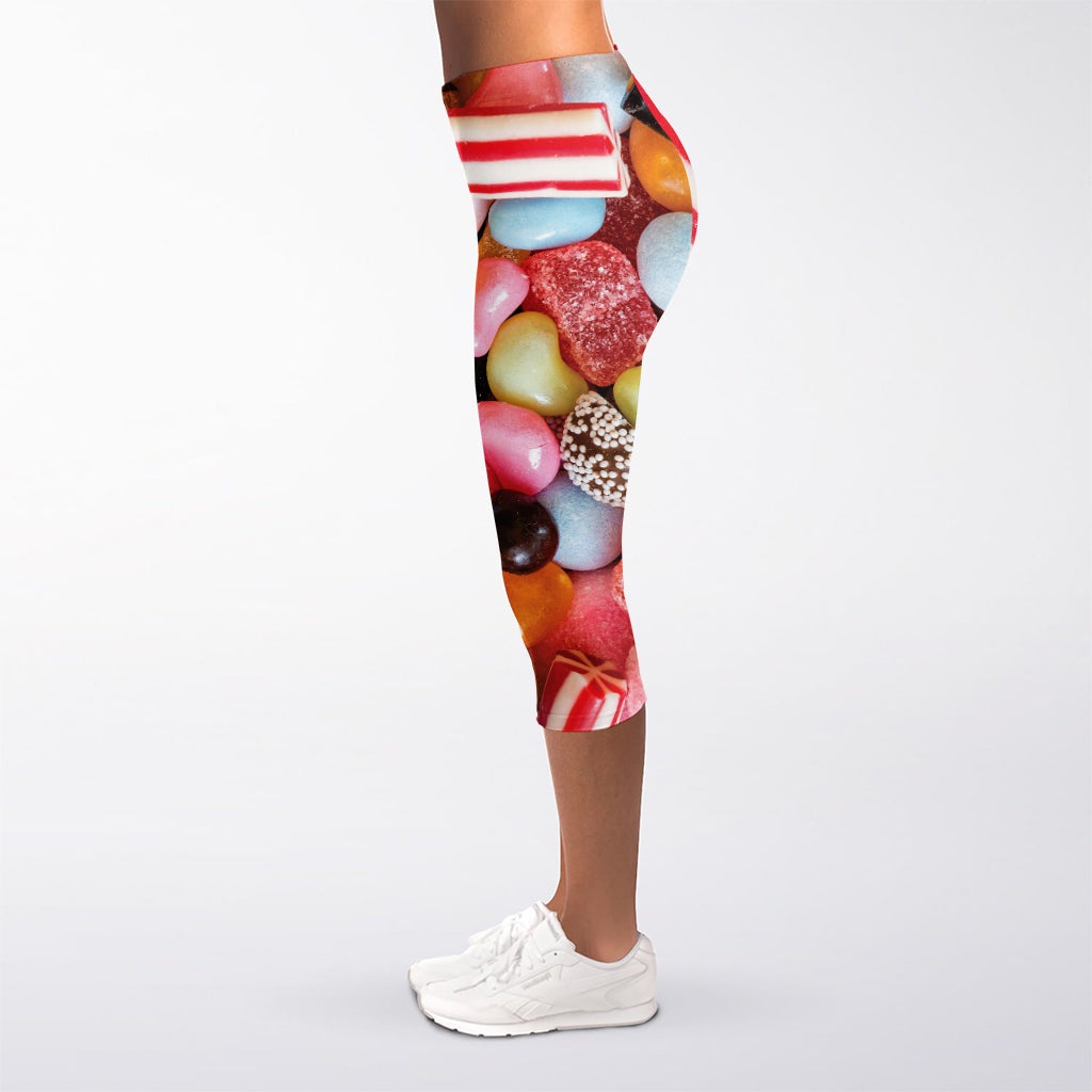 Colorful Candy And Jelly Print Women's Capri Leggings