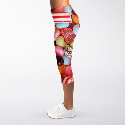 Colorful Candy And Jelly Print Women's Capri Leggings