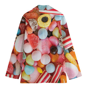 Colorful Candy And Jelly Print Women's Cotton Blazer