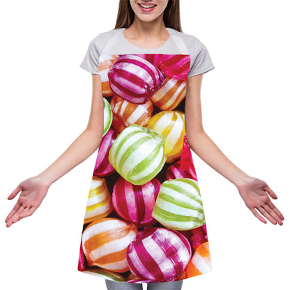 Colorful Candy Ball Print Adjustable Apron