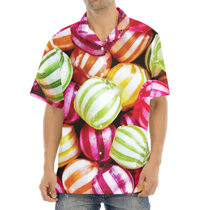 Colorful Candy Ball Print Aloha Shirt