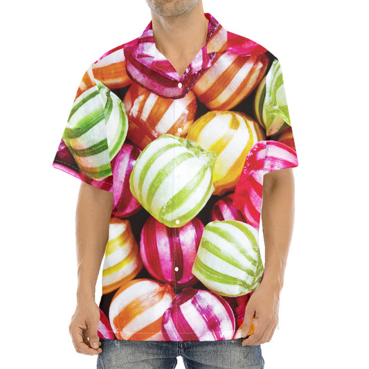Colorful Candy Ball Print Aloha Shirt