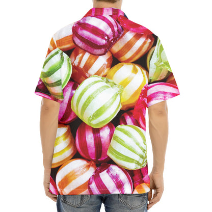 Colorful Candy Ball Print Aloha Shirt