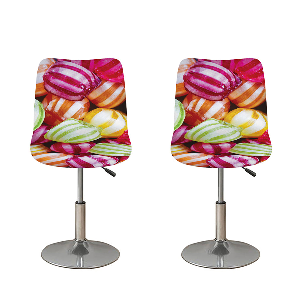 Colorful Candy Ball Print Bar Stool Covers