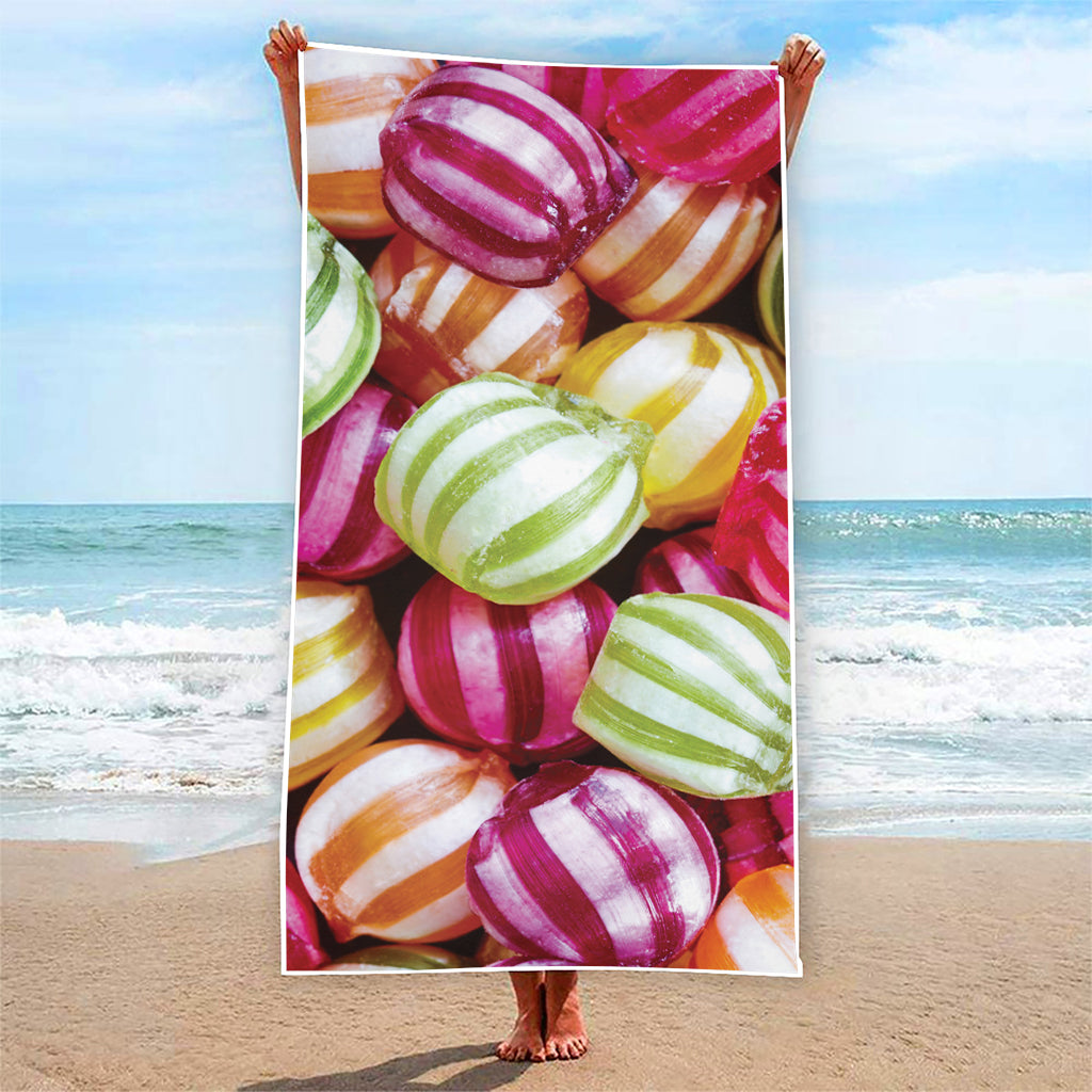 Colorful Candy Ball Print Beach Towel