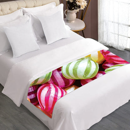 Colorful Candy Ball Print Bed Runner