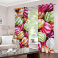 Colorful Candy Ball Print Dimout Grommet Curtains