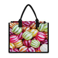 Colorful Candy Ball Print Canvas Tote Bag