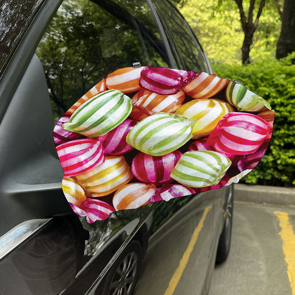 Colorful Candy Ball Print Car Side Mirror Covers