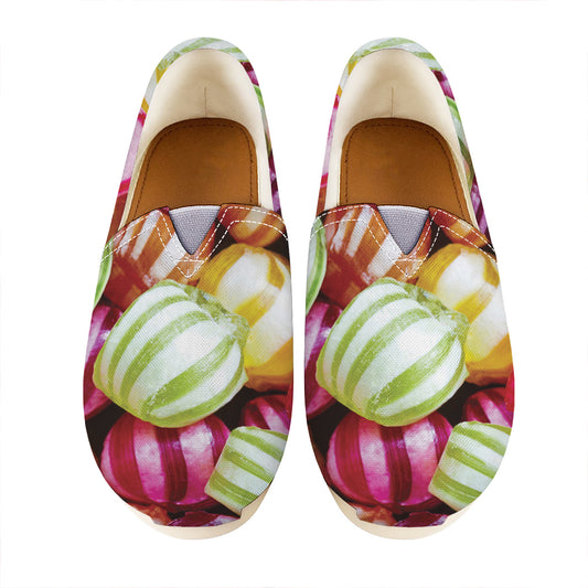 Colorful Candy Ball Print Casual Shoes