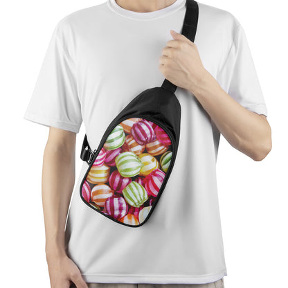Colorful Candy Ball Print Chest Bag