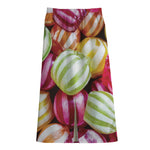 Colorful Candy Ball Print Cotton Front Slit Maxi Skirt