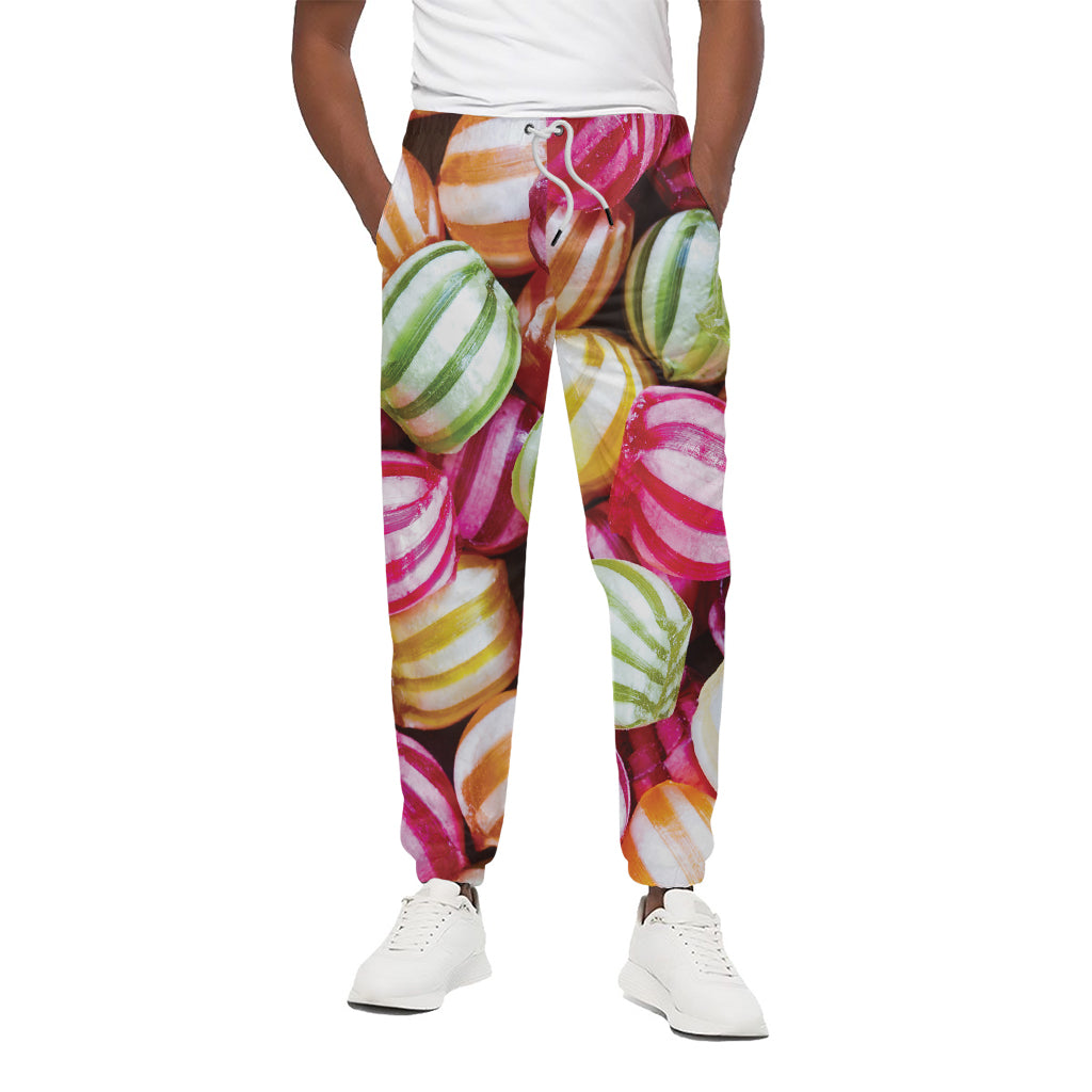 Colorful Candy Ball Print Cotton Pants