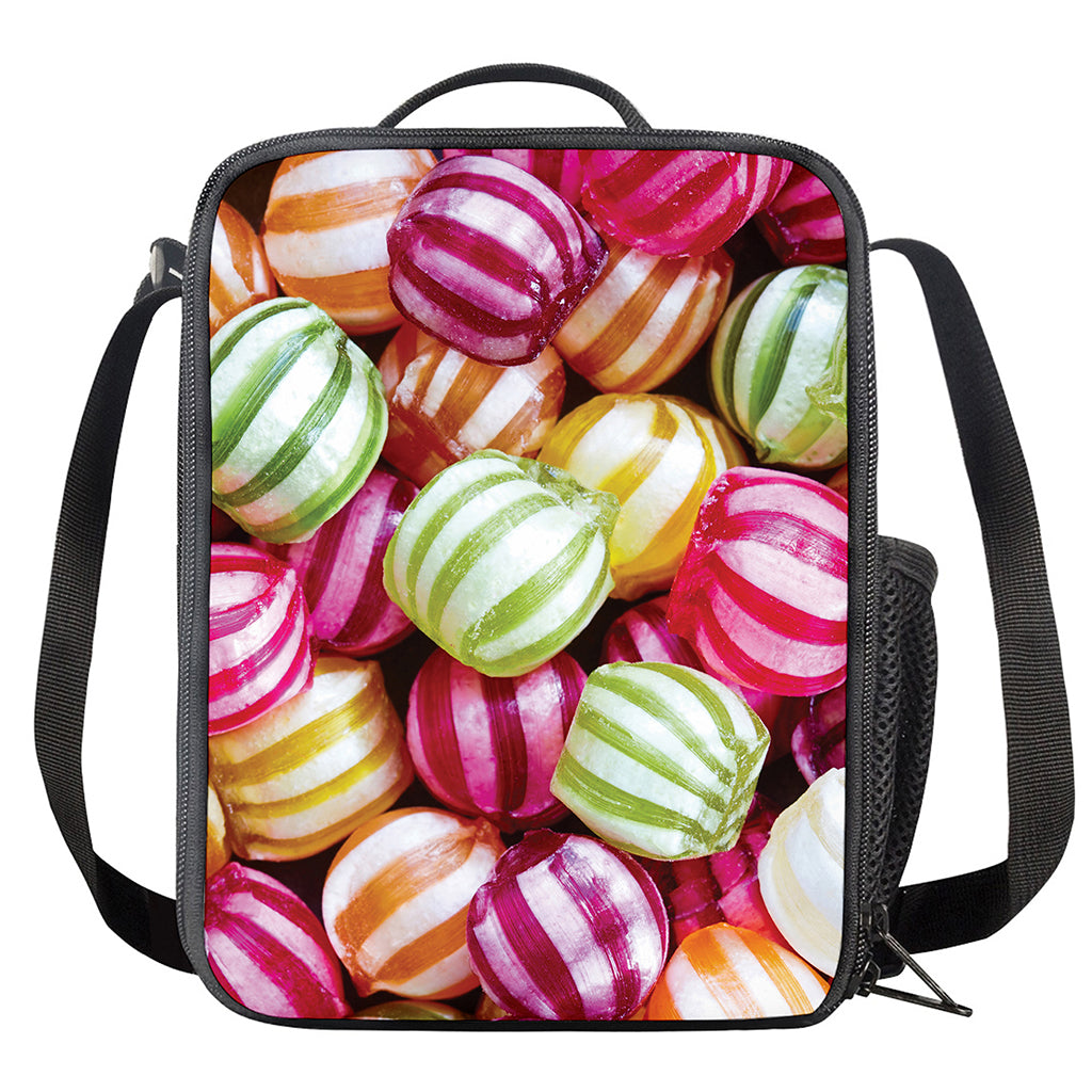 Colorful Candy Ball Print Crossbody Lunch Bag