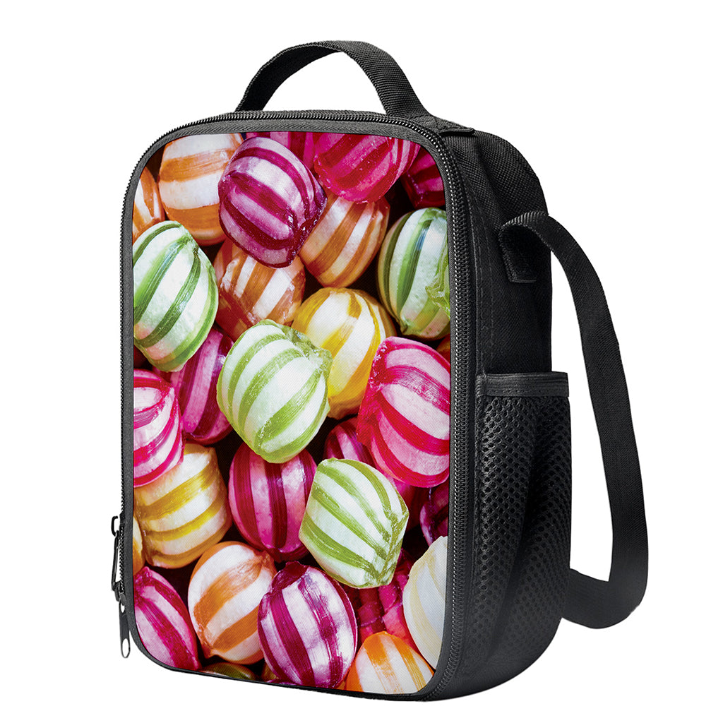 Colorful Candy Ball Print Crossbody Lunch Bag