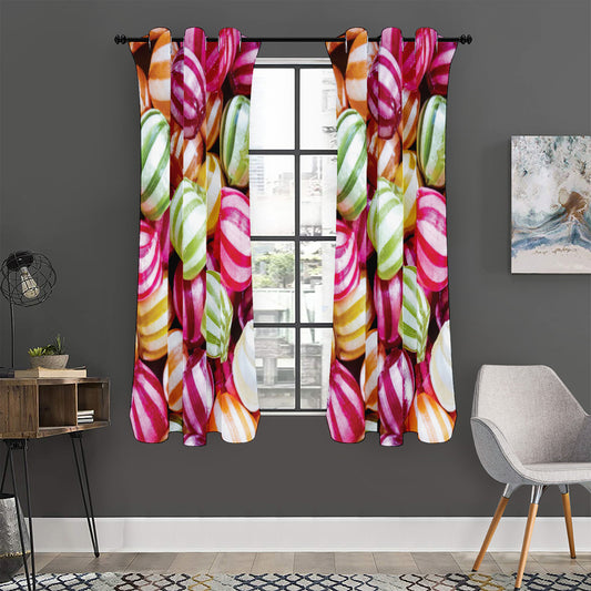 Colorful Candy Ball Print Curtain