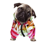 Colorful Candy Ball Print Dog Zip Up Hoodie