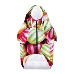 Colorful Candy Ball Print Dog Zip Up Hoodie