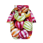Colorful Candy Ball Print Dog Zip Up Hoodie