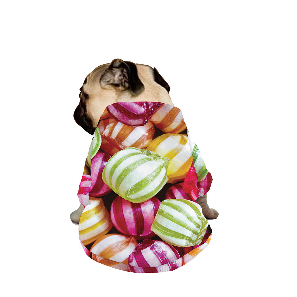 Colorful Candy Ball Print Dog Zip Up Jacket
