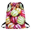 Colorful Candy Ball Print Drawstring Backpack