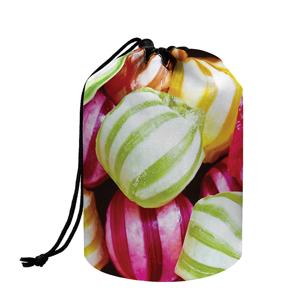 Colorful Candy Ball Print Drawstring Makeup Bag