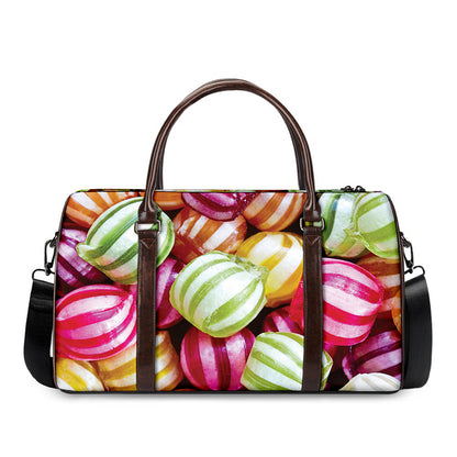 Colorful Candy Ball Print Duffle Bag