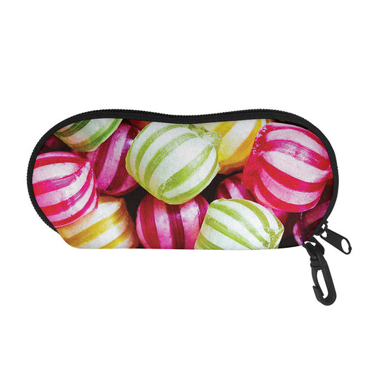 Colorful Candy Ball Print Glasses Case