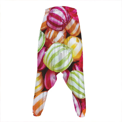 Colorful Candy Ball Print Hammer Pants