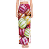 Colorful Candy Ball Print High Slit Maxi Skirt