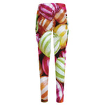 Colorful Candy Ball Print High-Waisted Pocket Leggings