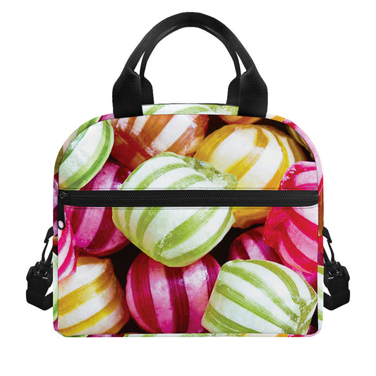 Colorful Candy Ball Print Insulated Lunch Bag