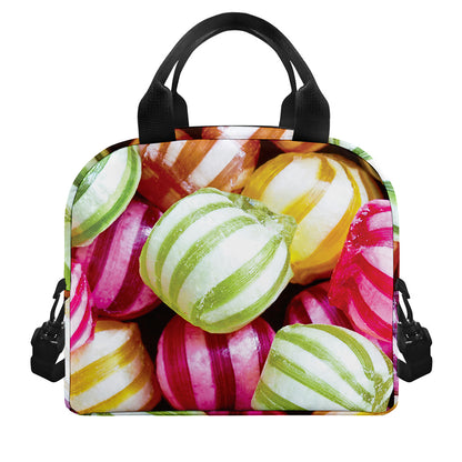 Colorful Candy Ball Print Insulated Lunch Bag