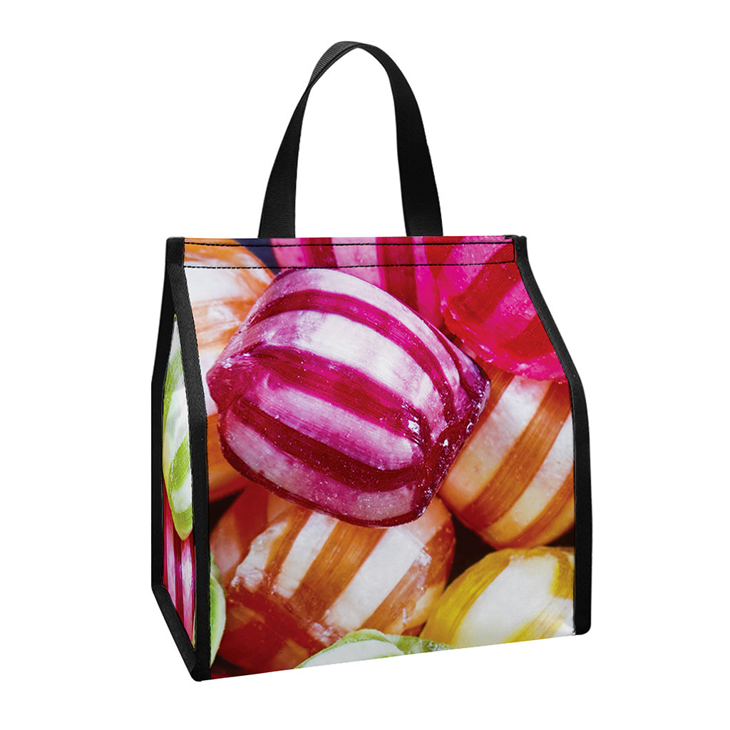 Colorful Candy Ball Print Insulated Lunch Tote