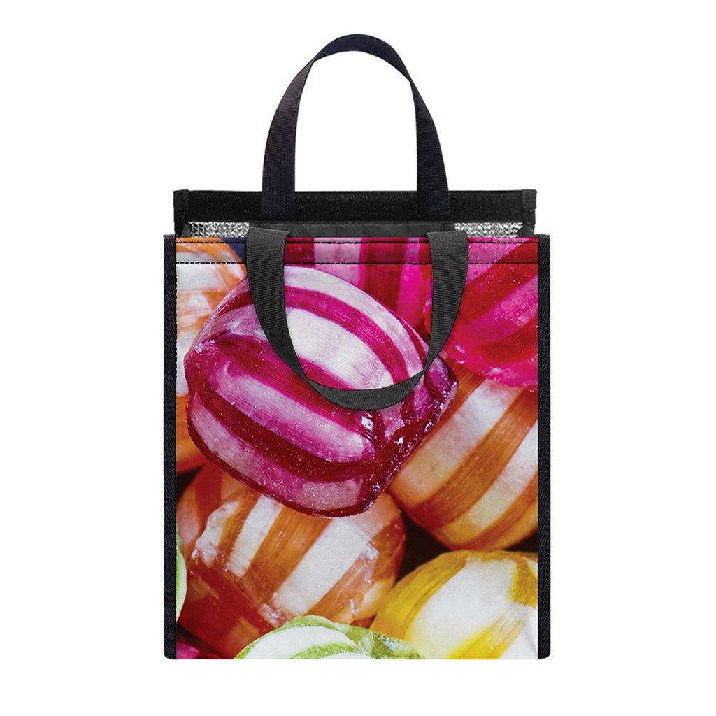 Colorful Candy Ball Print Insulated Lunch Tote