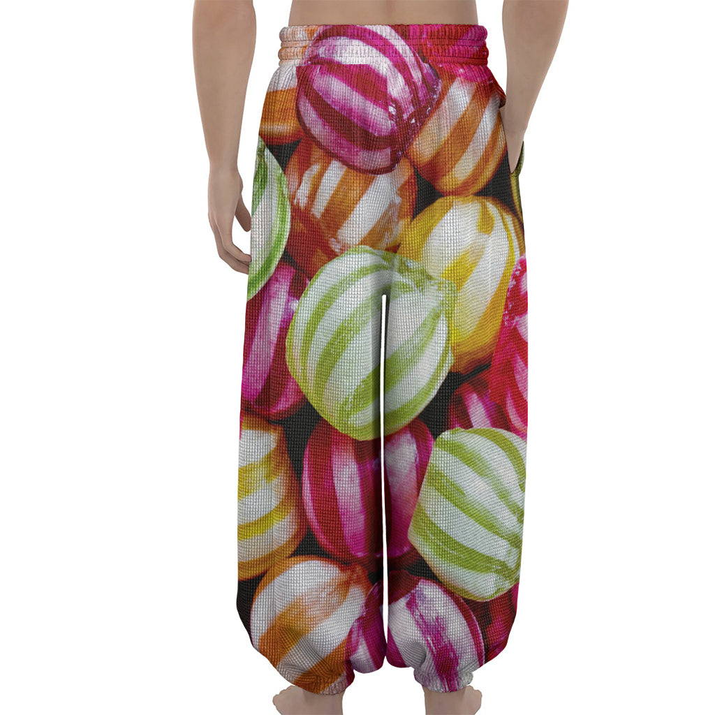 Colorful Candy Ball Print Lantern Pants