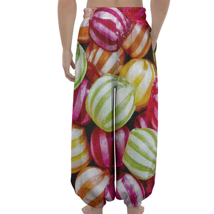Colorful Candy Ball Print Lantern Pants