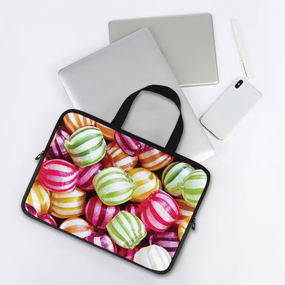 Colorful Candy Ball Print Laptop Sleeve With Handle