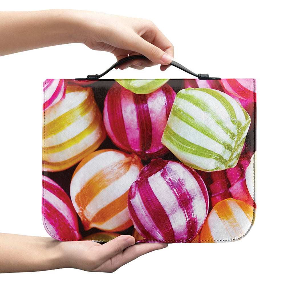 Colorful Candy Ball Print Leather Bible Cover