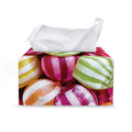 Colorful Candy Ball Print Leather Tissue Box Cover