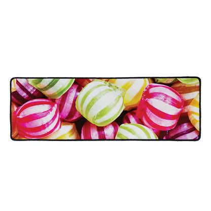 Colorful Candy Ball Print Long Kitchen Mat