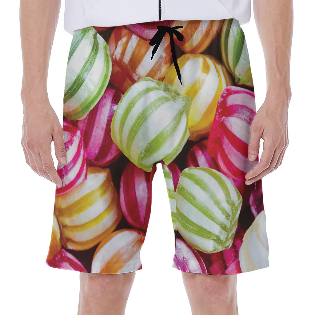 Colorful Candy Ball Print Men's Beach Shorts