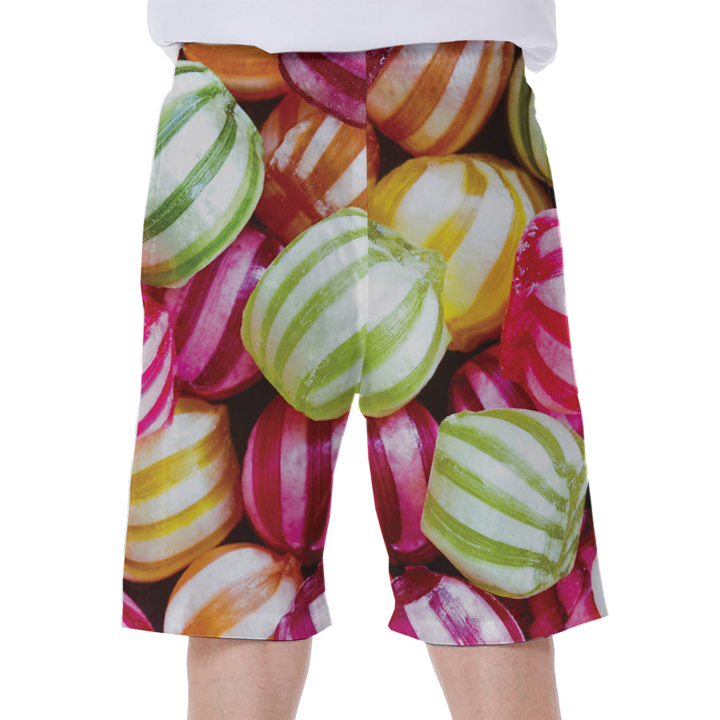 Colorful Candy Ball Print Men's Beach Shorts