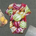 Colorful Candy Ball Print Men's Bodysuit