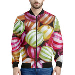 Colorful Candy Ball Print Men's Bomber Jacket