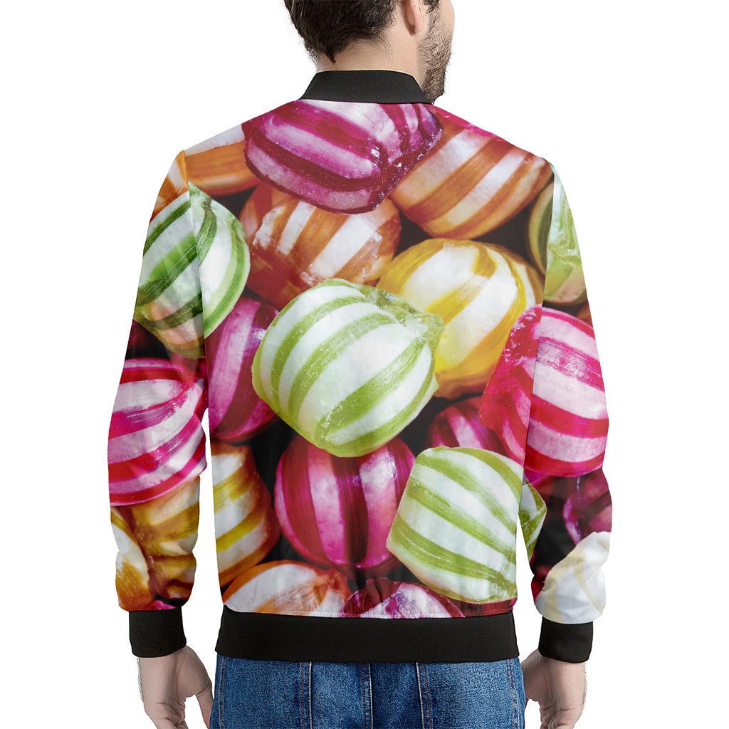 Colorful Candy Ball Print Men's Bomber Jacket