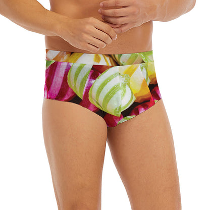 Colorful Candy Ball Print Men's Briefs